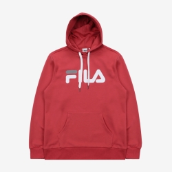 Fila Linear Logo Basicie - Miesten Hoodie - TummanPinkki | FI-47612